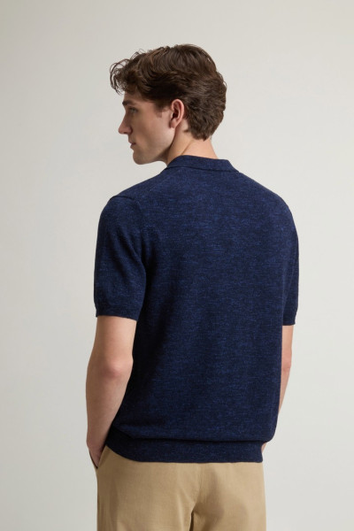 PÓLÓ WOOLRICH COTTON LINEN POLO - Kép 3