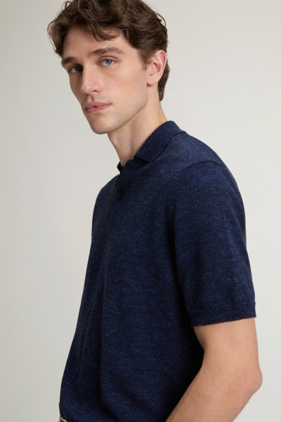 PÓLÓ WOOLRICH COTTON LINEN POLO - Kép 4