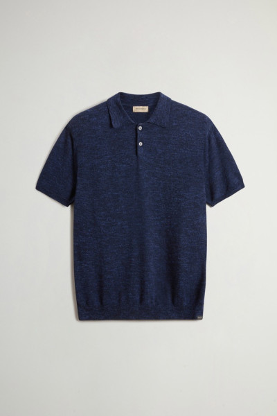 PÓLÓ WOOLRICH COTTON LINEN POLO - Kép 5