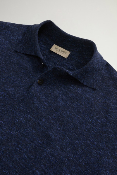 PÓLÓ WOOLRICH COTTON LINEN POLO - Kép 6