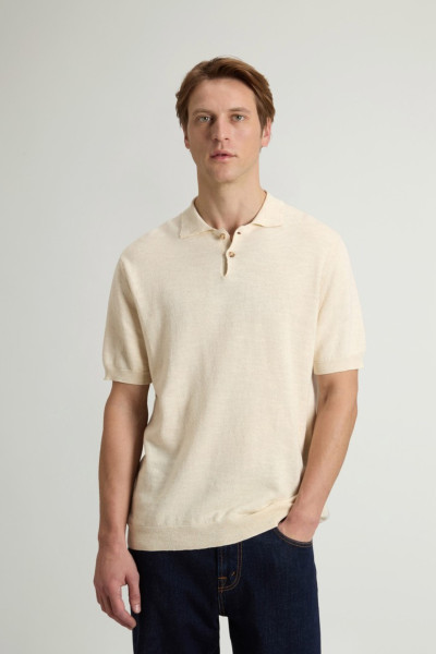 PÓLÓ WOOLRICH COTTON LINEN POLO - Kép 1