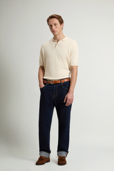 PÓLÓ WOOLRICH COTTON LINEN POLO - Kép 2