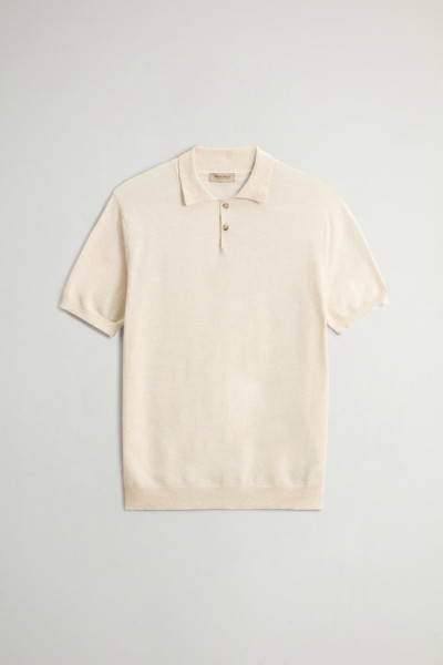 PÓLÓ WOOLRICH COTTON LINEN POLO - Kép 5