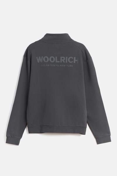 MELEGÍTŐ FELSŐ WOOLRICH MACRO LOGO FULL-ZIP TRACK - Kép 2