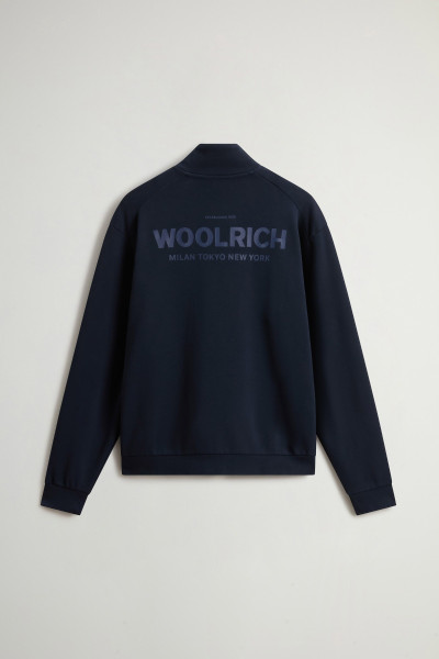 MELEGÍTŐ FELSŐ WOOLRICH MACRO LOGO FULL-ZIP TRACK - Kép 6