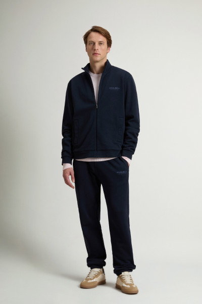 MELEGÍTŐ FELSŐ WOOLRICH MACRO LOGO FULL-ZIP TRACK - Kép 3