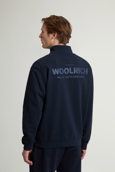 MELEGÍTŐ FELSŐ WOOLRICH MACRO LOGO FULL-ZIP TRACK - Kép 2