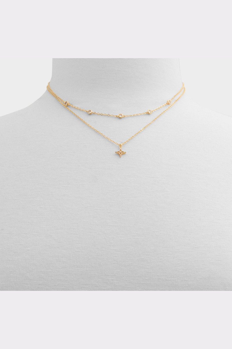 Náhrdelník Aldo Maxinna Gold/Clear Multi