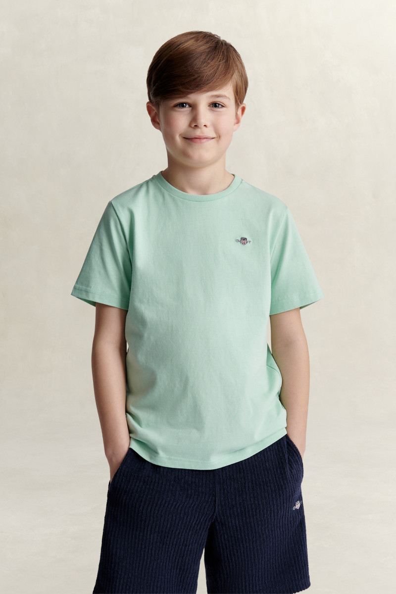 TRIČKO GANT SHIELD SS T-SHIRT WASHED TURQUOISE