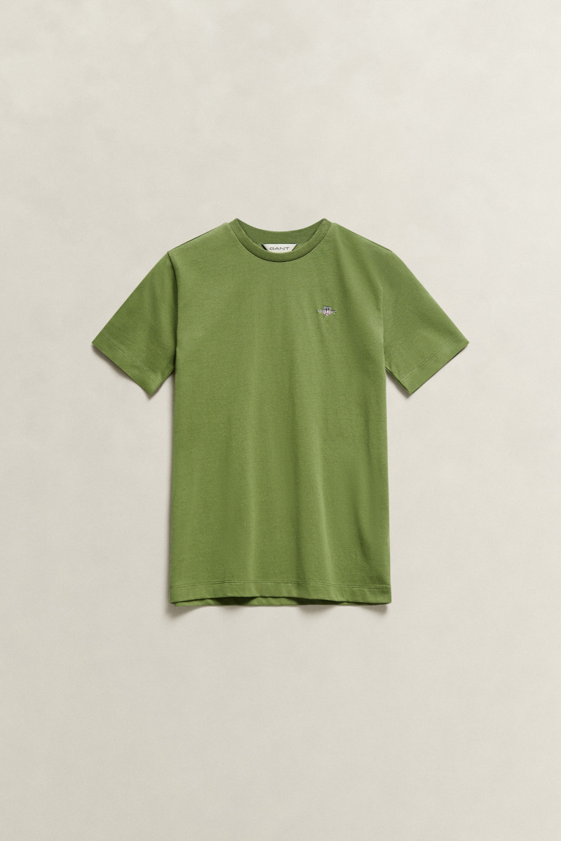 E-shop TRIČKO GANT SHIELD SS T-SHIRT HERB GREEN