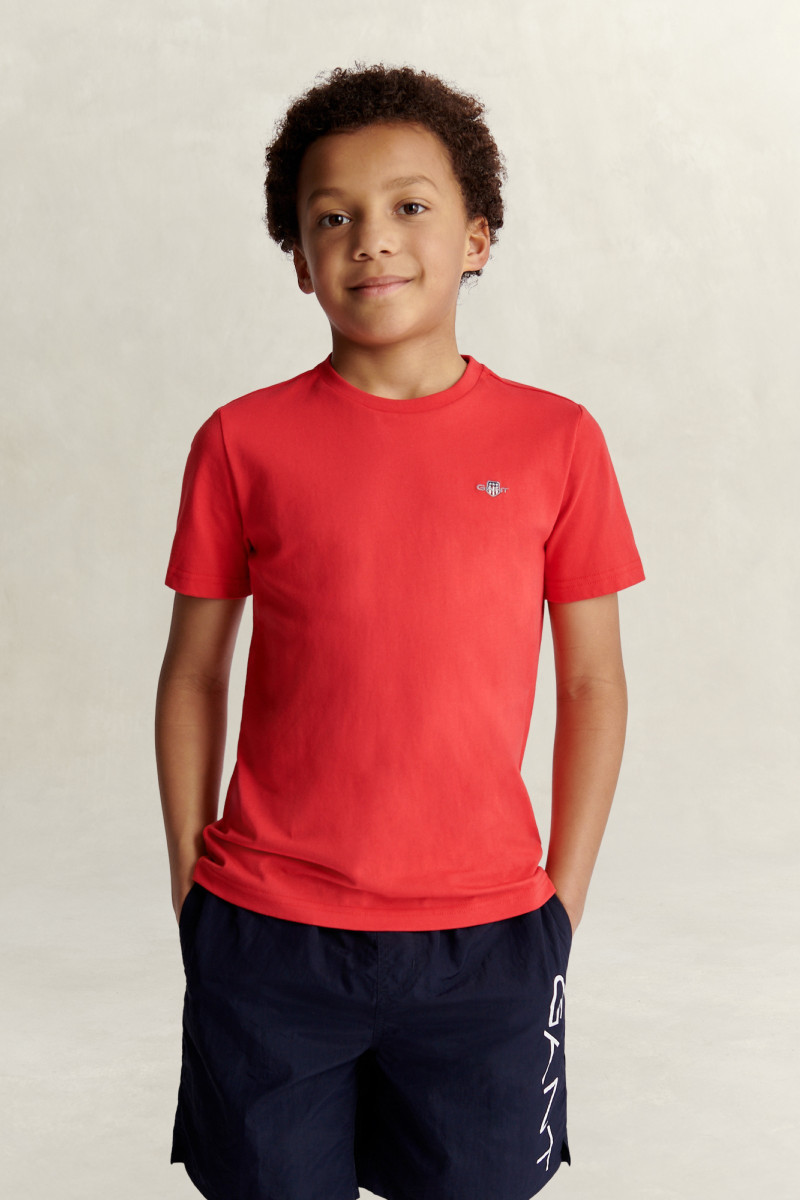 TRIČKO GANT SHIELD SS T-SHIRT ROSE RED