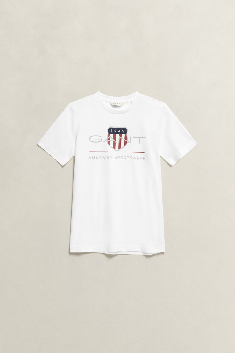 E-shop TRIČKO GANT ARCHIVE SHIELD SS T-SHIRT WHITE