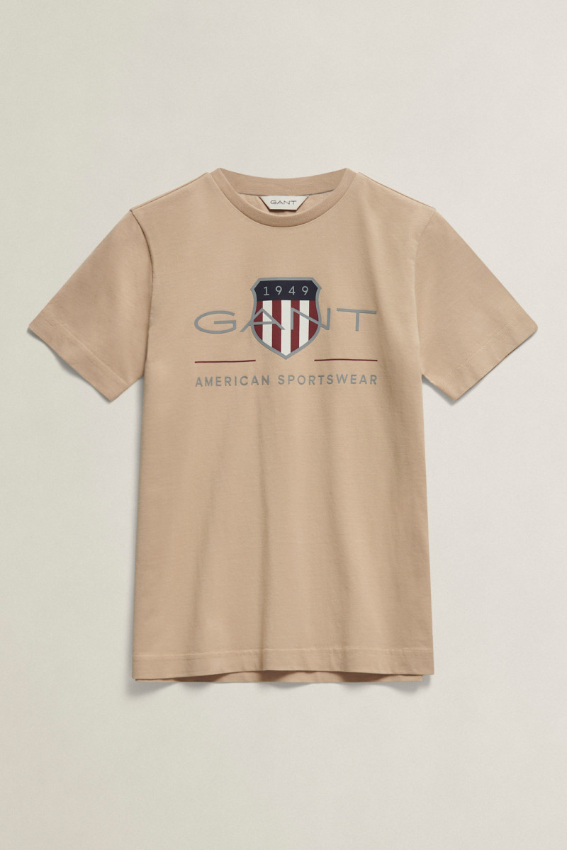 TRIČKO GANT ARCHIVE SHIELD SS T-SHIRT OAT BEIGE
