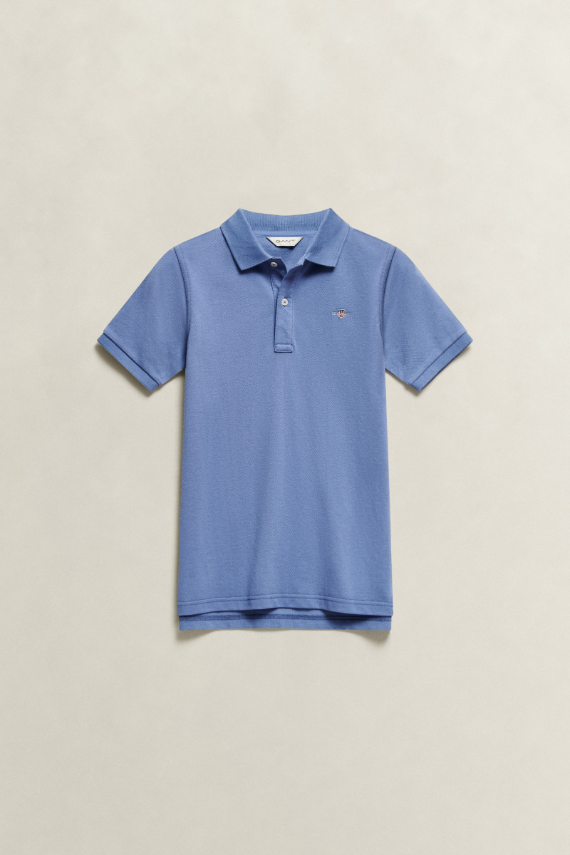 POLOKOŠILE GANT SHIELD PIQUE SS POLO SHIRT FADED DENIM