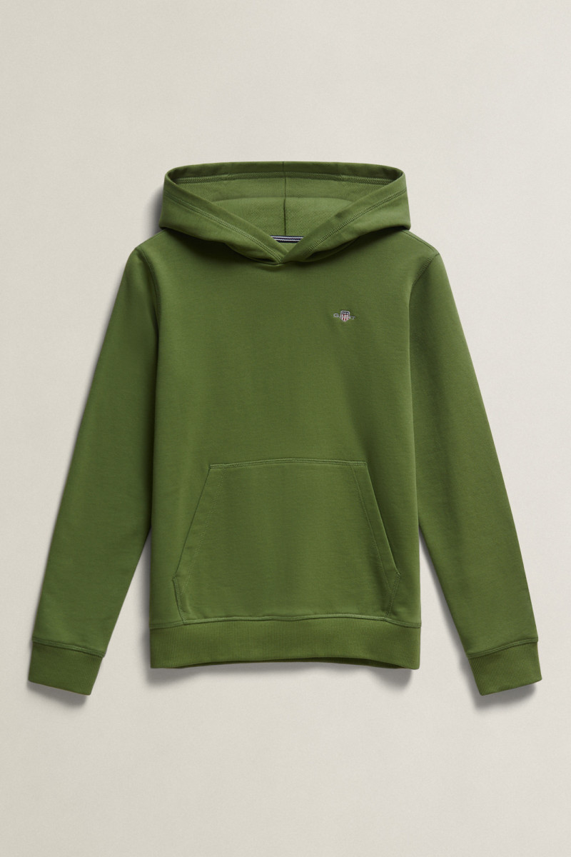 MIKINA GANT SHIELD HOODIE HERB GREEN