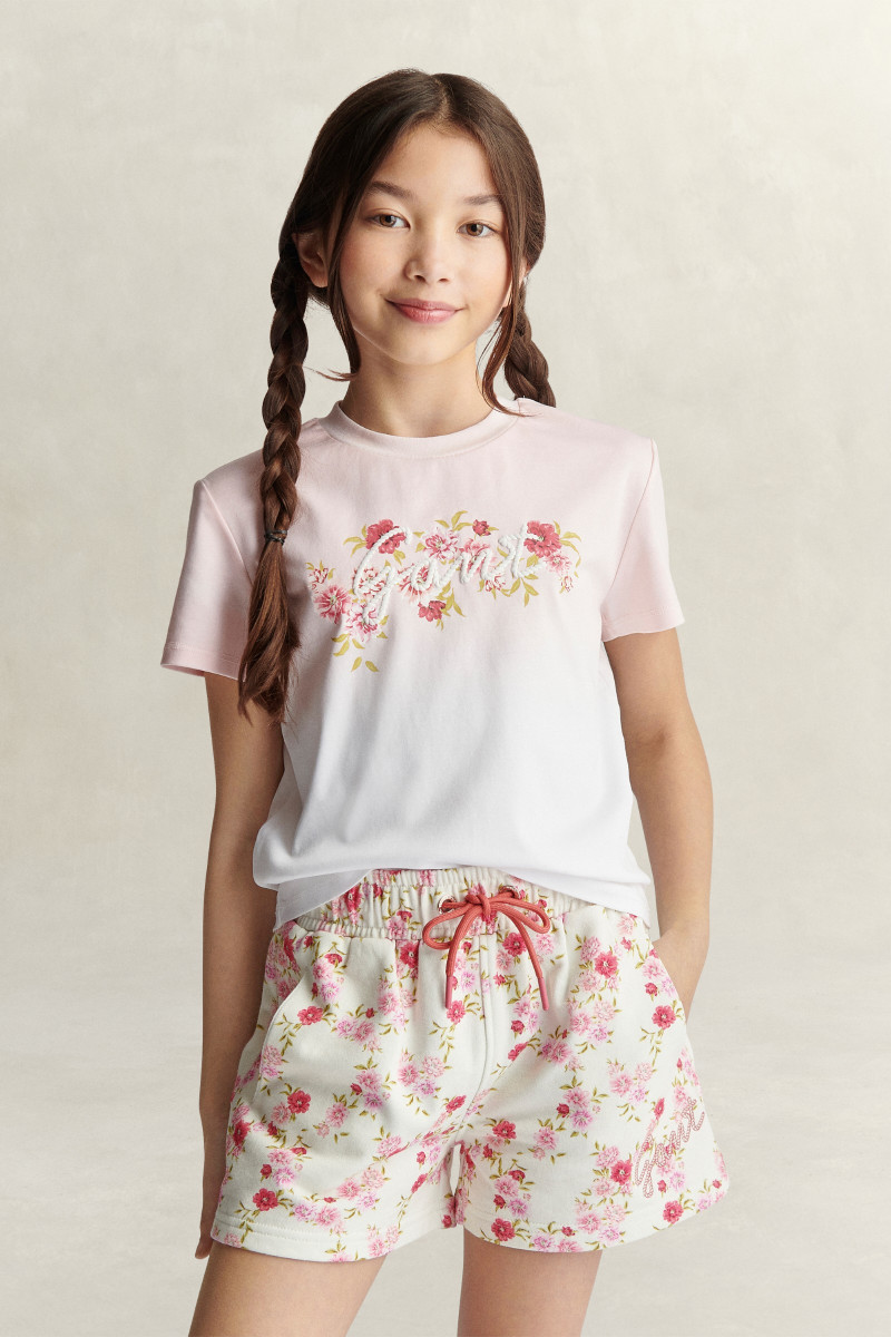 TRIČKO GANT FLORAL GRAPHIC T-SHIRT LIGHT PINK