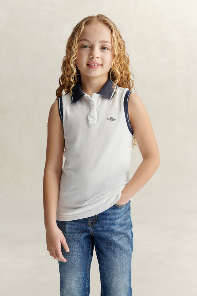 POLOKOŠILE GANT SHIELD SLEEVELESS POLO TOP - Fotografie č. 1