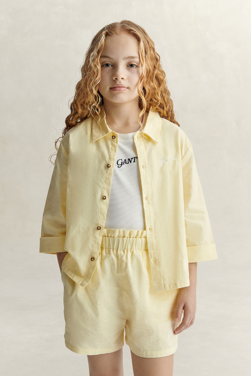 E-shop KOŠILE GANT RELAXED OVERSHIRT VANILLA YELLOW