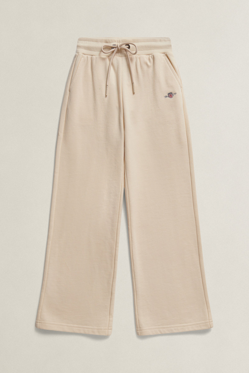 TEPLÁKY GANT SHIELD STRAIGHT LEG SWEATPANTS CREAM