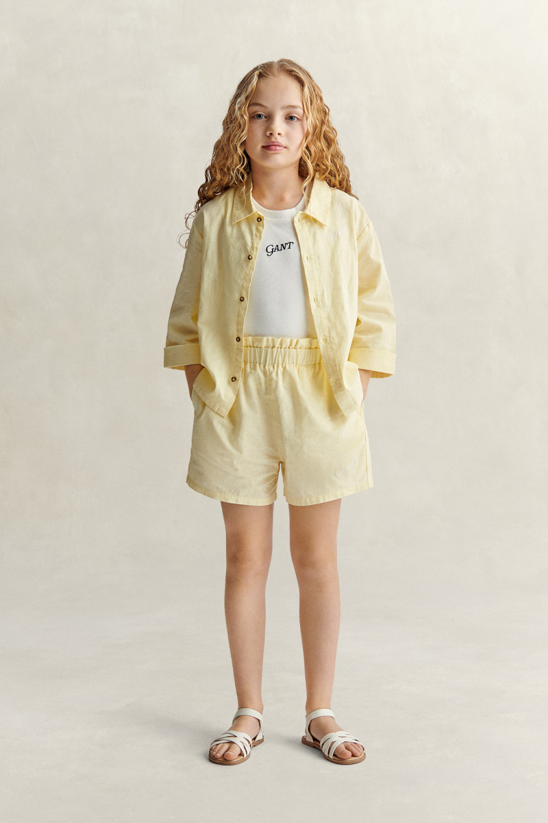 ŠORTKY GANT PAPERBAG WAIST SHORT VANILLA YELLOW