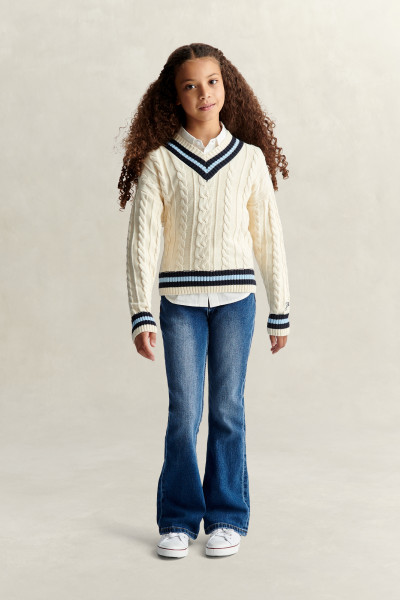 SVETR GANT CABLE KNIT CRICKET JUMPER - Fotografie č. 4