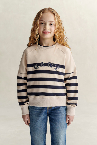 MIKINA GANT STRIPED HAVEN SWEATSHIRT - Fotografie č. 1