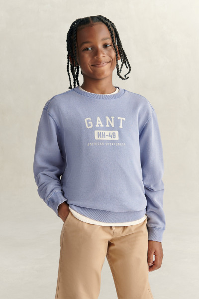 MIKINA GANT OCEAN WASH CREW NECK SWEATSHIRT - Fotografia č. 1