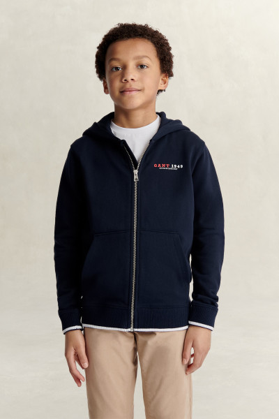 MELEGÍTŐFELSŐ GANT COLLEGIATE GRAPHIC FULL ZIP HOODIE - Kép 1