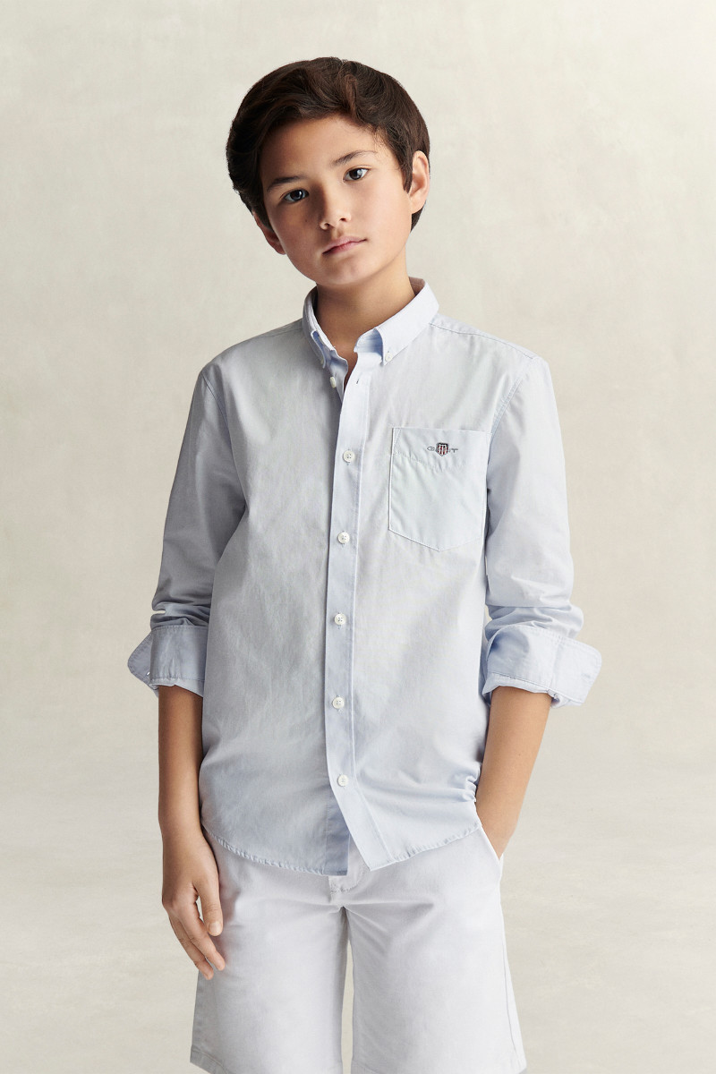 E-shop KOŠILE GANT SHIELD POPLIN SHIRT LIGHT BLUE