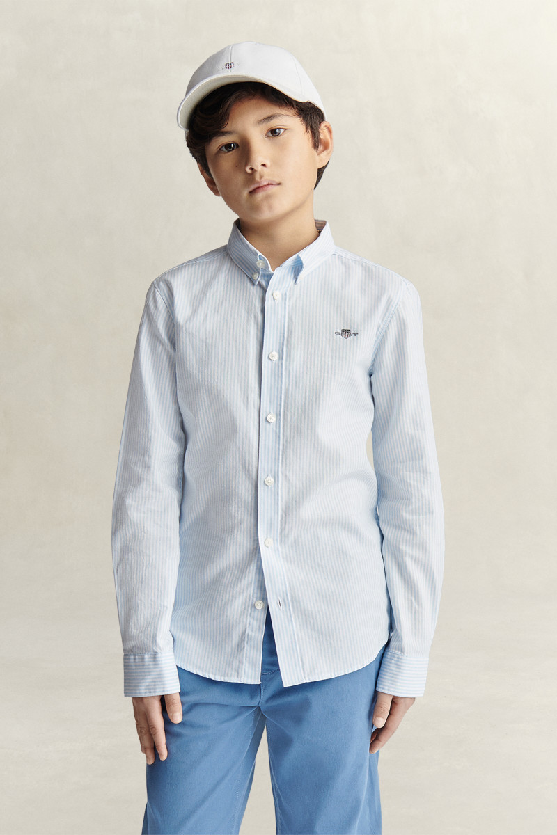 KOŠEĽA GANT SHIELD OXFORD STRIPE SHIRT SKY BLUE