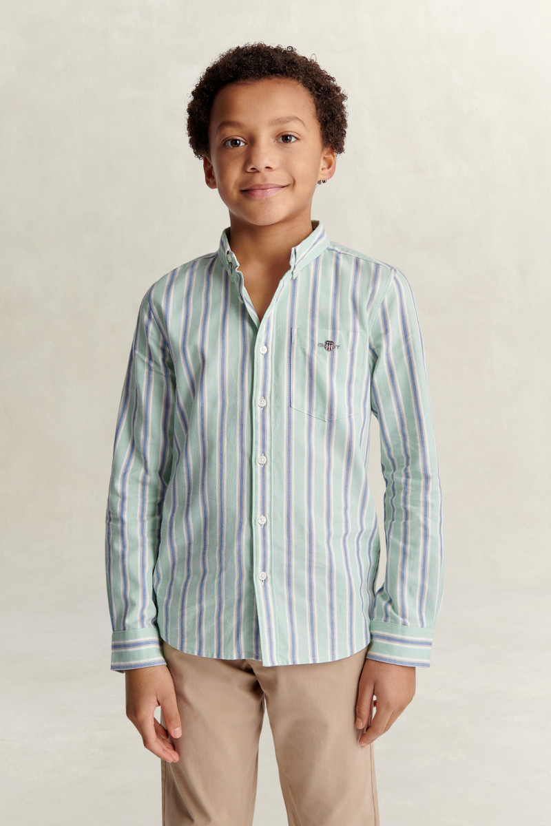 KOŠEĽA GANT SEASONAL STRIPE SHIRT WASHED TURQUOISE