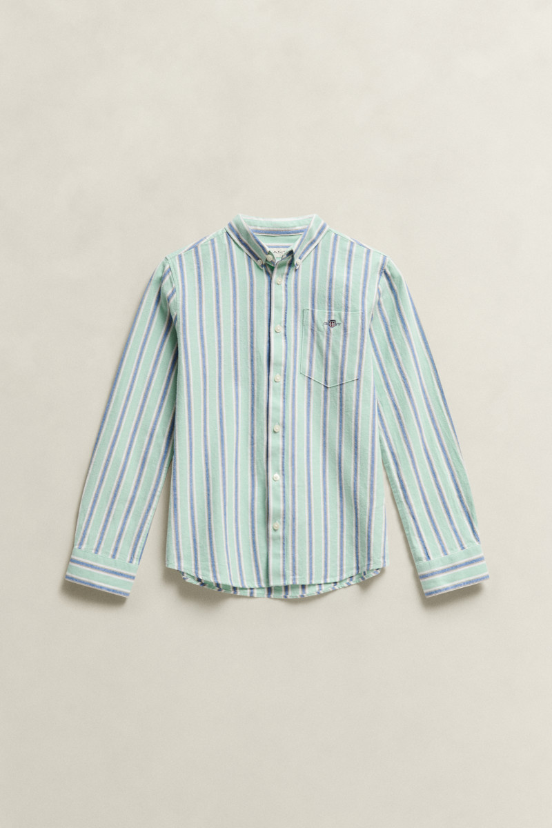 E-shop KOŠILE GANT SEASONAL STRIPE SHIRT WASHED TURQUOISE