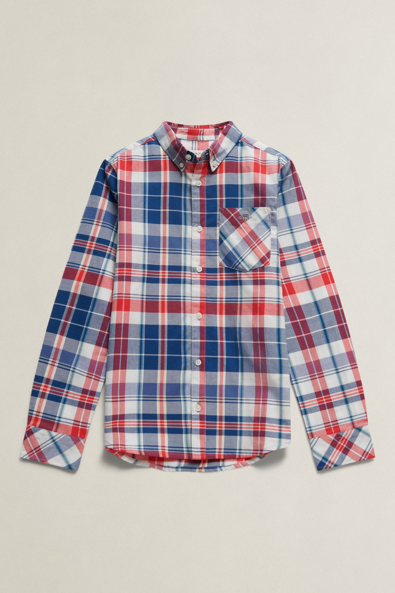 E-shop KOŠILE GANT SEASONAL CHECK SHIRT FADED DENIM