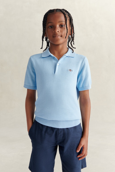 PULÓVER GANT SHIELD KNITTED SS POLO - Kép 1