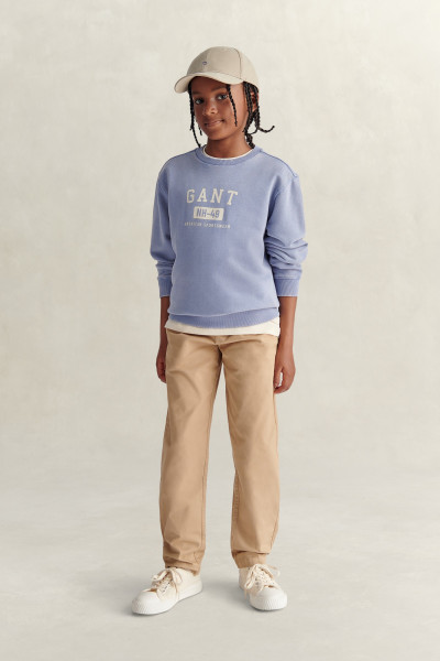 DŽÍNY GANT CHINO DRAWSTRING TROUSER - Fotografie č. 4
