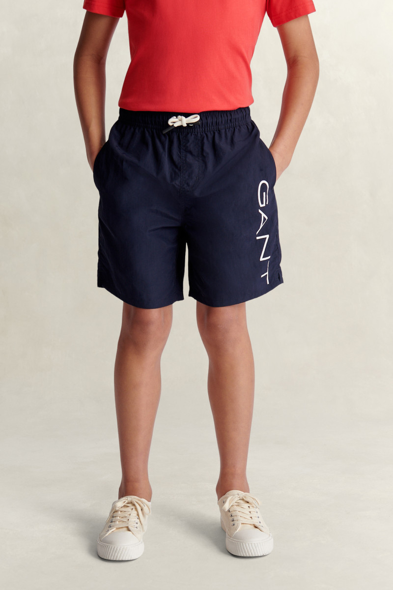 PLAVKY GANT LOGO SWIMSHORT EVENING BLUE