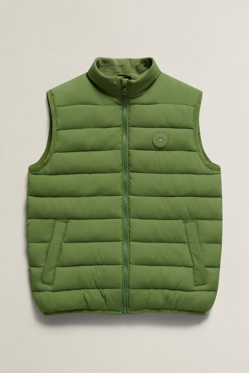 E-shop VESTA GANT LIGHTWEIGHT QUILTED VEST HERB GREEN