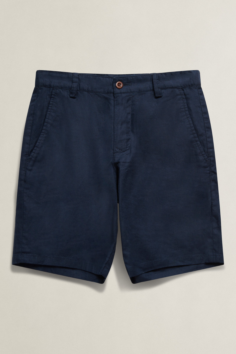 E-shop ŠORTKY GANT SHIELD LINEN BLEND SHORTS MARINE