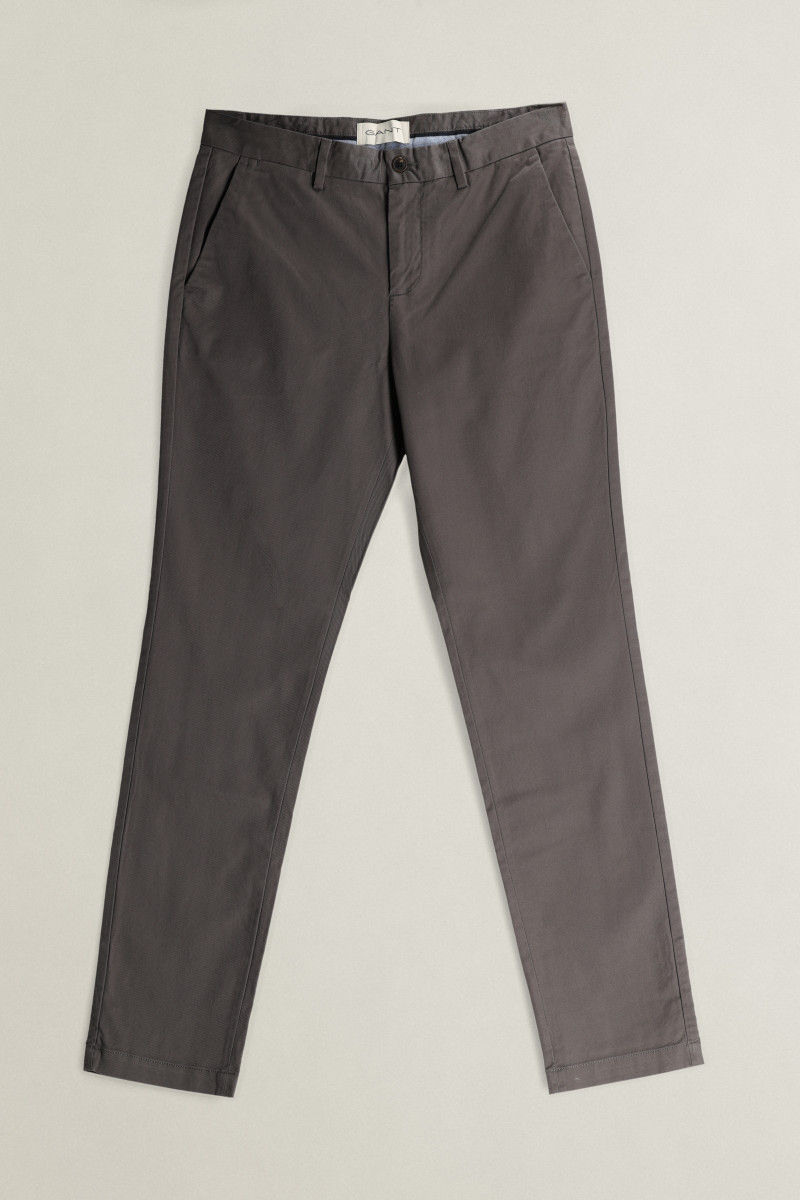 NOHAVICE GANT SLIM SMART CHINOS DUSKY ANTHRACITE