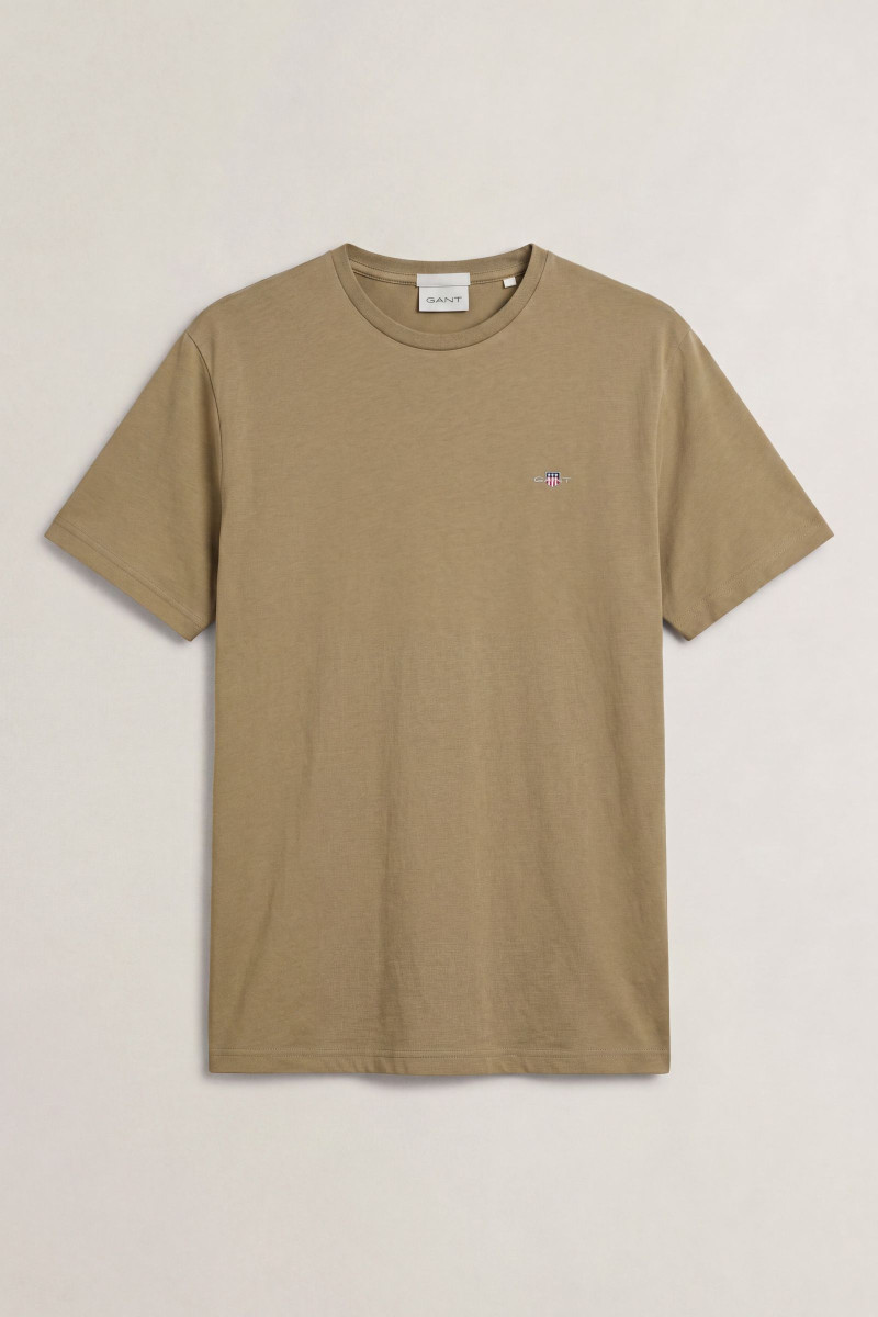 TRIČKO GANT REG SHIELD SS T-SHIRT LIGHT TAUPE