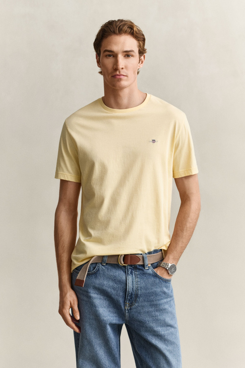 TRIČKO GANT REG SHIELD SS T-SHIRT MILD YELLOW