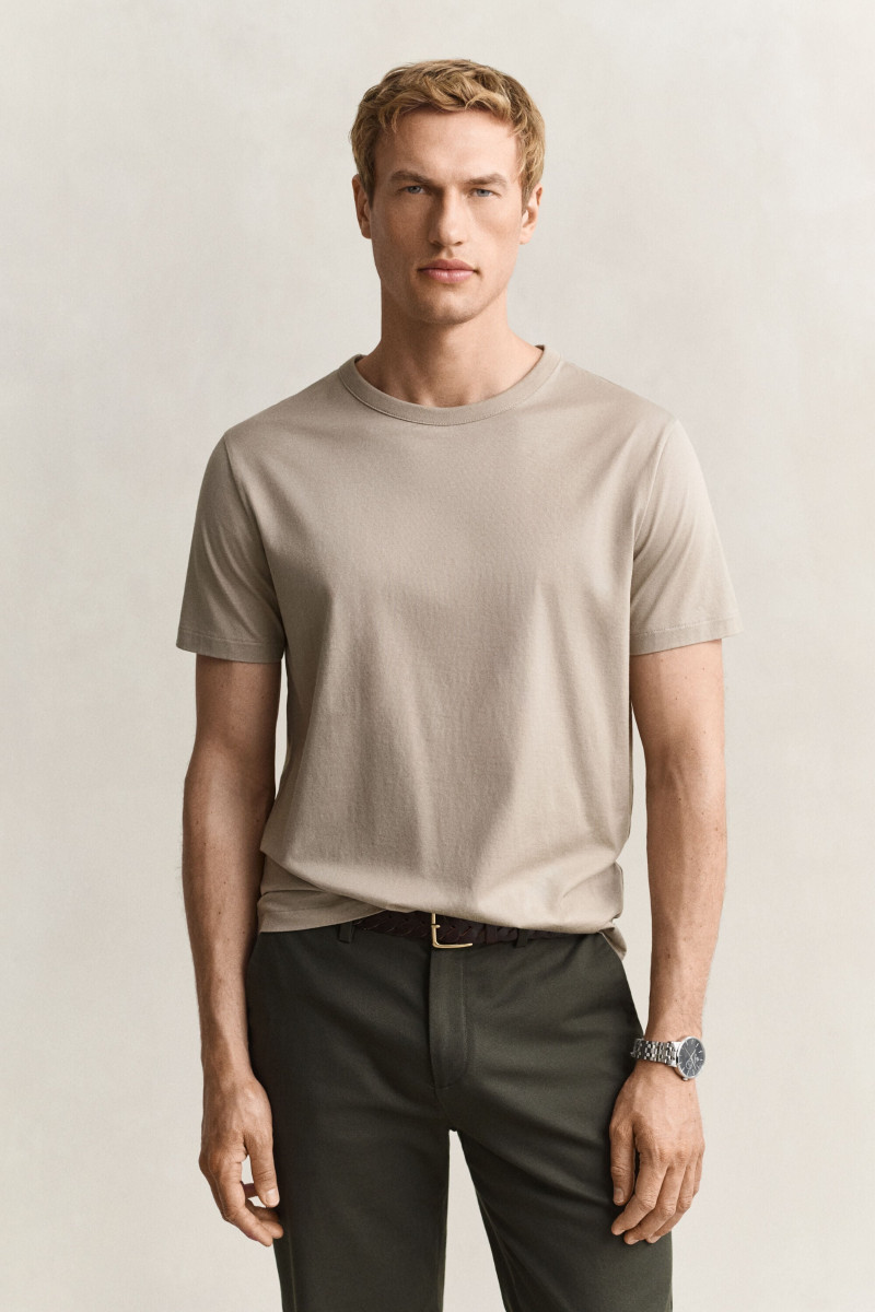 TRIČKO GANT PIMA T-SHIRT MIST TAUPE