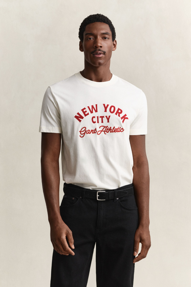 TRIČKO GANT GRAPHIC SS T-SHIRT CREAM
