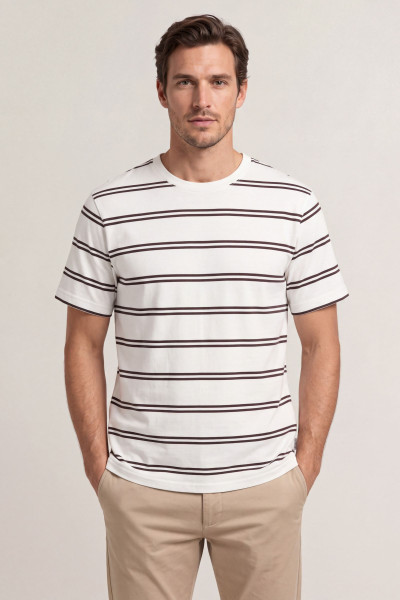 PÓLÓ GANT PIMA STRIPED SS T-SHIRT - Kép 1