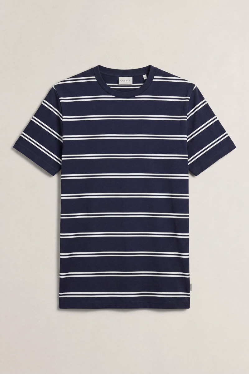 TRIČKO GANT PIMA STRIPED SS T-SHIRT EVENING BLUE
