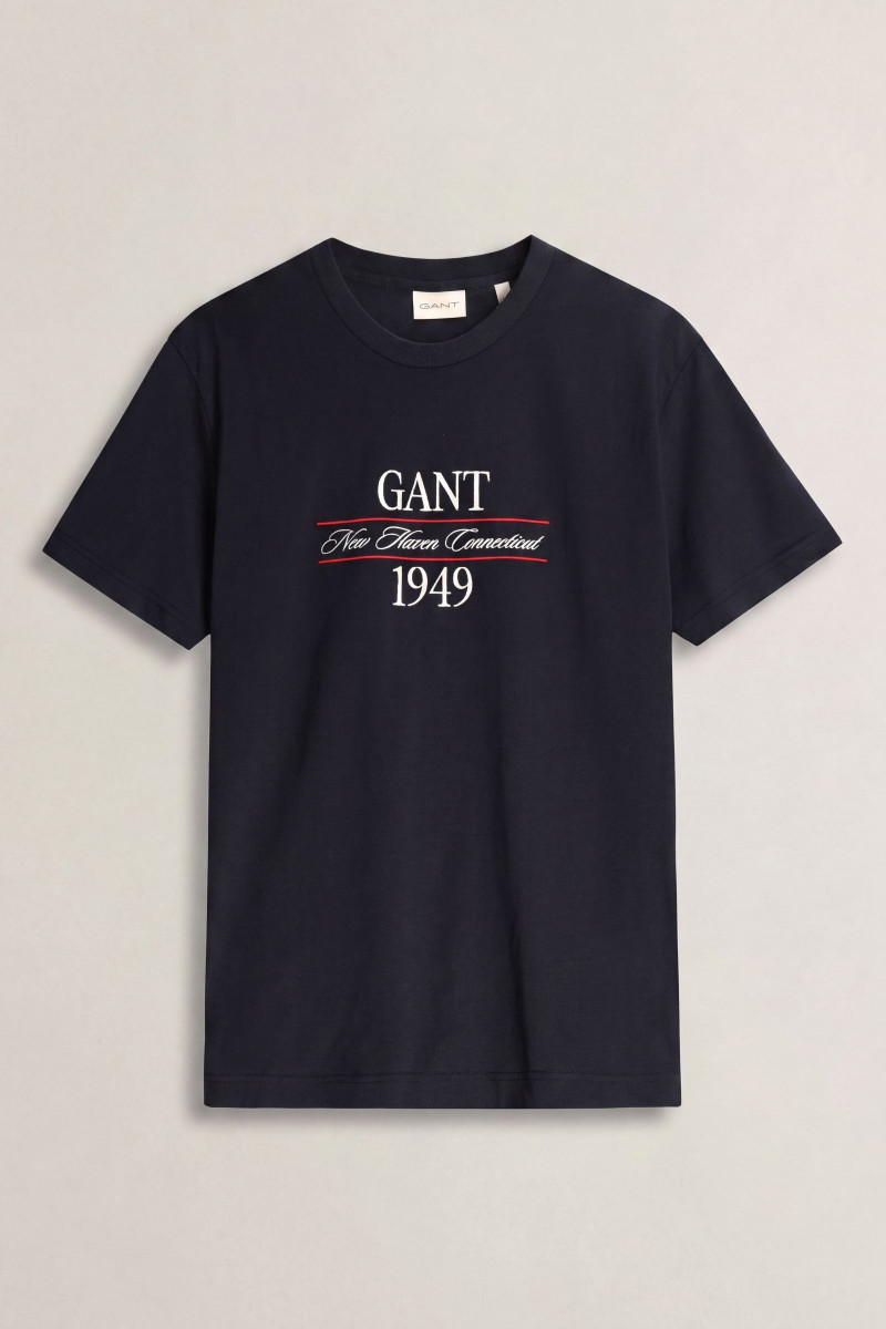 TRIČKO GANT GRAPHIC SS T-SHIRT BLACK