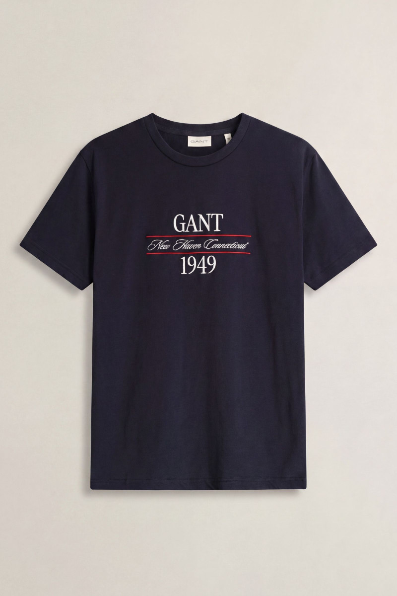 TRIČKO GANT GRAPHIC SS T-SHIRT EVENING BLUE