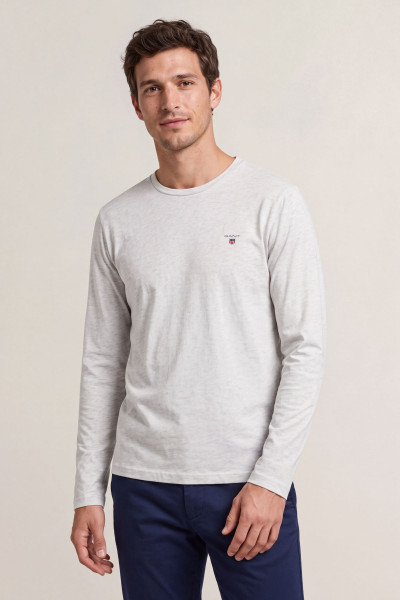 PÓLÓ GANT REG SHIELD LS T-SHIRT - Kép 1