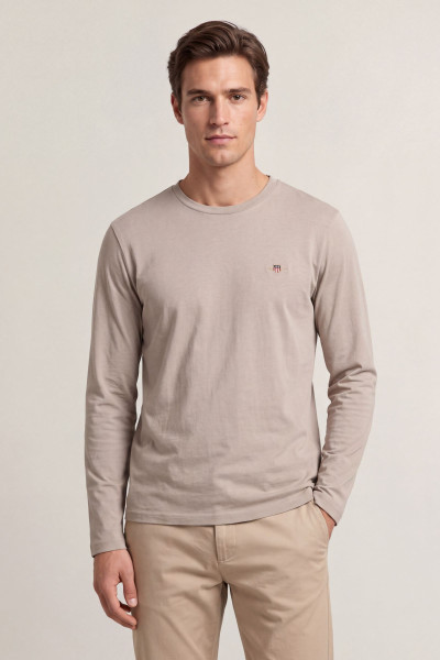 PÓLÓ GANT REG SHIELD LS T-SHIRT - Kép 1