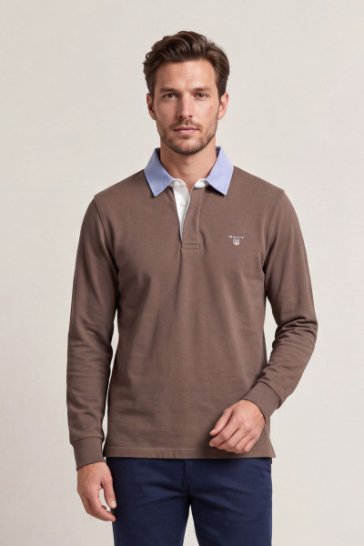 PÓLÓ GANT REG CHAMBRAY HEAVY RUGGER - Kép 1